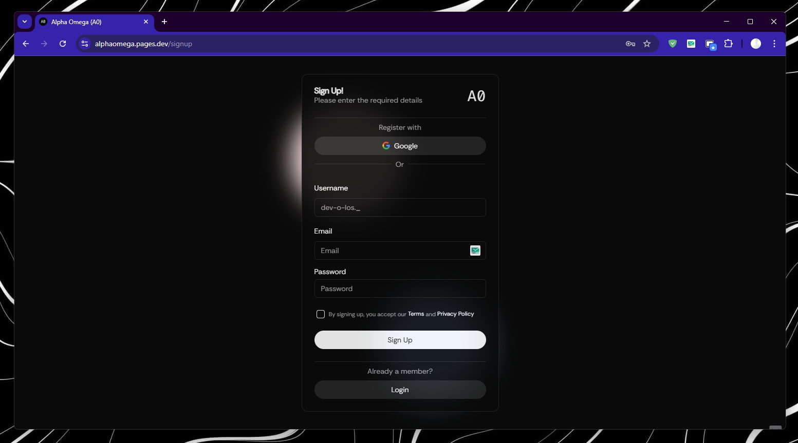 Alpha Omega Screenshot 1